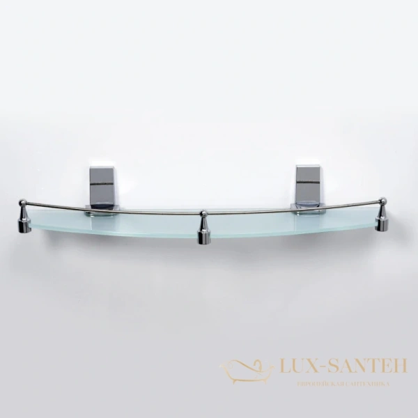 полка стеклянная wasserkraft lopau k-6044 50 см, хром