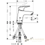 смеситель для раковины hansgrohe logis 71074000, хром