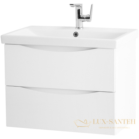 тумба под раковину belbagno marino-cer marino-cer-700-2c-so-bl-p 70 см подвесная, bianco lucido