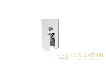 встраиваемый смеситель fiore dark 140cr7512 для душа с круглым девиатором, хром