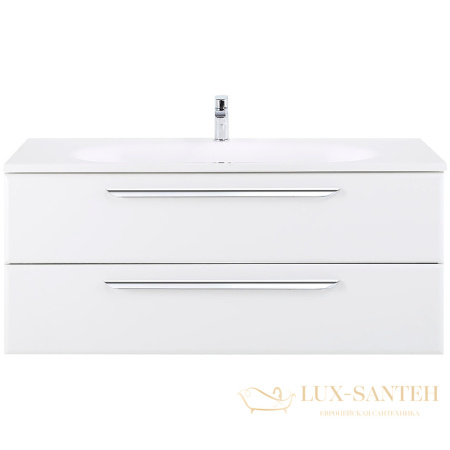 тумба под раковину cezares eco eco-1200-2c-so-bl 120 см подвесная, bianco lucido