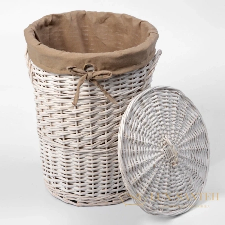 плетеная корзина wasserkraft aller wb-106-s для белья, белый