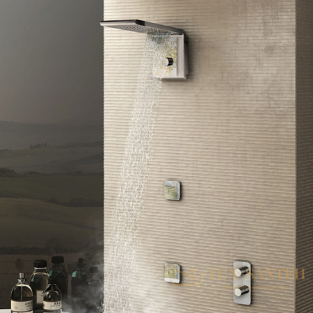 верхний душ bossini syncro-rain 3 i00591.030 450х200 мм, хром