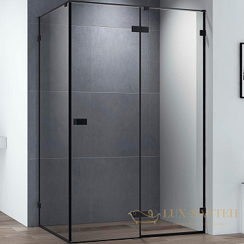 душевой уголок cezares bellagio bellagio-ah-1-100/80-c-nero 100x80 профиль черный матовый, стекло прозрачное