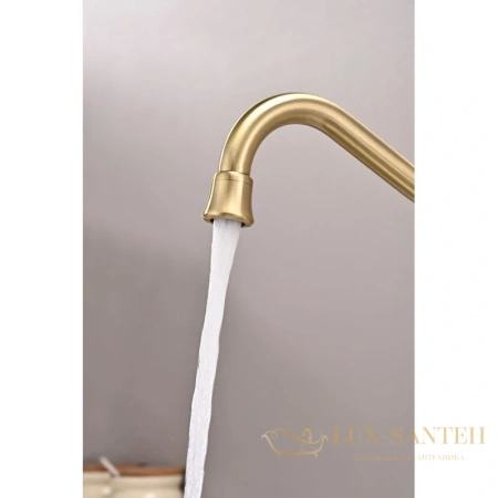 смеситель paulmark retro re213226-br для кухни с подключением к фильтру, бронза