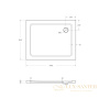 каркас с ножками для smc поддона cezares tray-m-ah-100/90-ml, хром