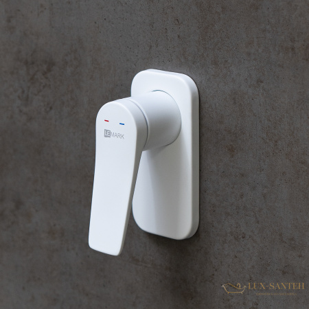 смеситель для душа встраиваемый lemark bronx lm3723mw, белый матовый