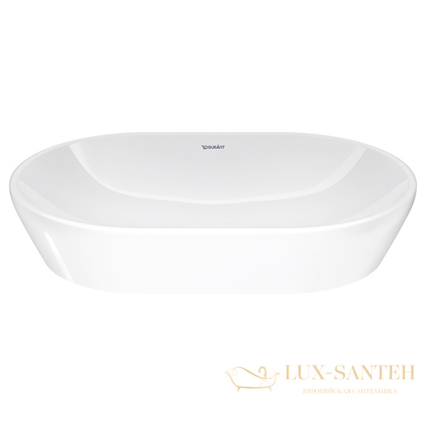 раковина накладная duravit d-neo, 2372600070, 600х400 мм, без перелива, белый глянцевый