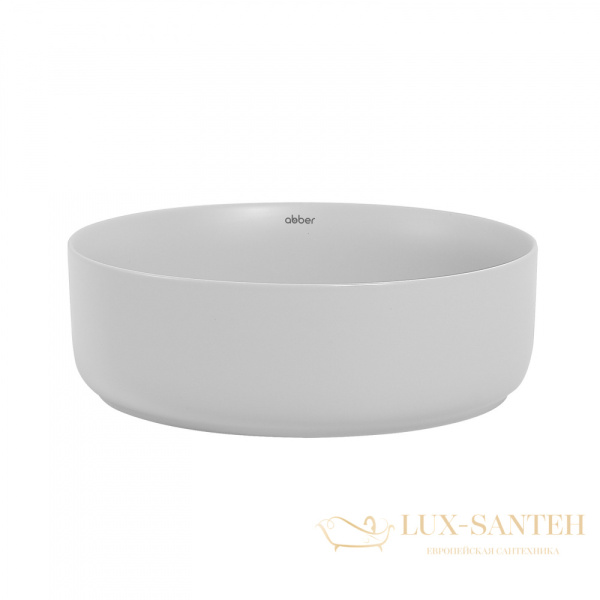 раковина накладная abber bequem ac2108mlg, 36х36 см, светло-серый матовый 