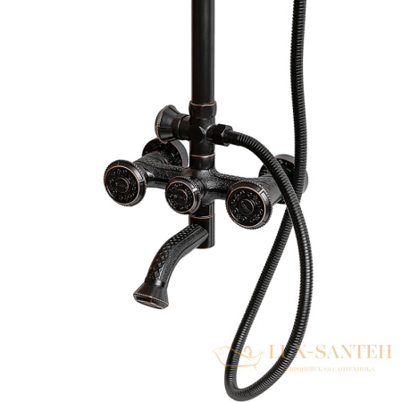 душевая система milacio almeria mc.100.bbr, черная бронза