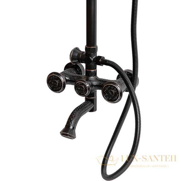 душевая система milacio almeria mc.100.bbr, черная бронза