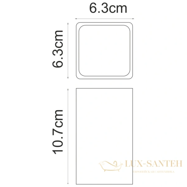 стакан wasserkraft ems k-1628, белый мрамор