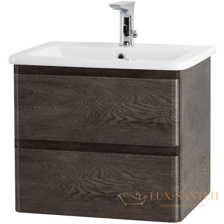 тумба под раковину belbagno albano-cer albano-cer-500-2c-so-rng 50 см подвесная, robere nature grigio