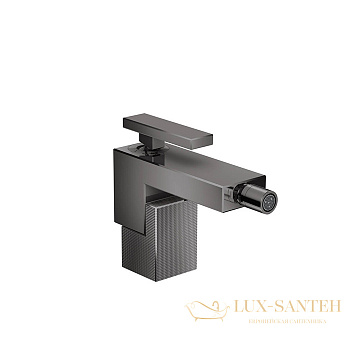 смеситель для биде axor edge, 46211330, на 1 отв с push-open донным клапаном, излив 149мм, полированный черный хром