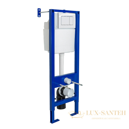 инсталляция berges atom 410, 040333 для подвесного унитаза с панелью смыва, белый