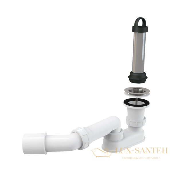 alcaplast выпускной комплект с гидрозатвором и коленом a462-50