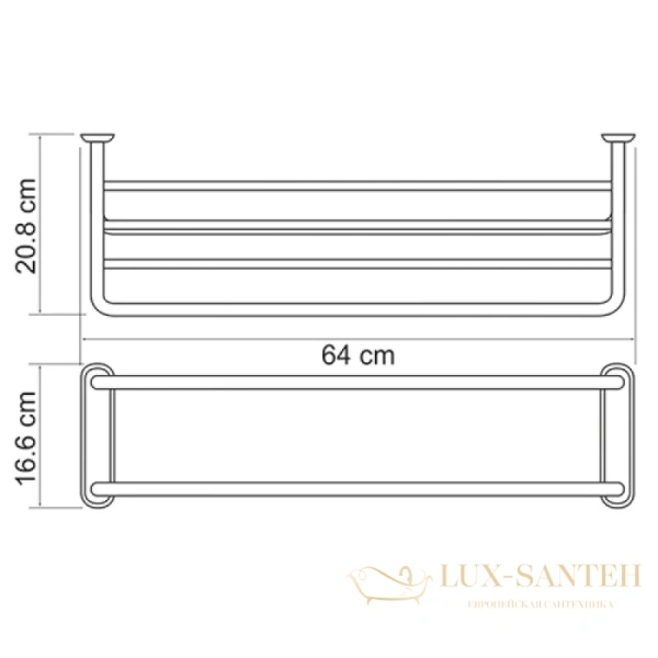 полотенцедержатель wasserkraft bm k-888 64 см, хром