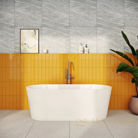 акриловая ванна vitra geo 65370006000 170x80 см, белый