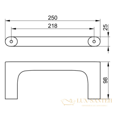 держатель для полотенец keuco edition 400 11521030000, кольцо, латунь, бронза шлифованная