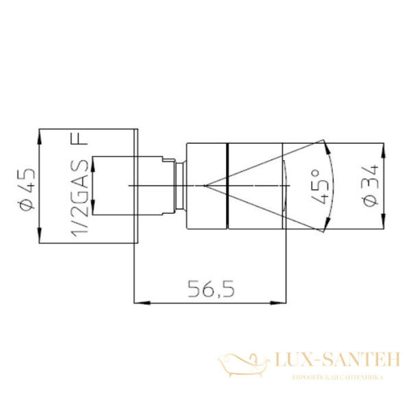 форсунка боковая поворотная, массажная струя, для душа bossini tondo mas i00147.030, хром