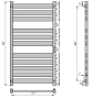 полотенцесушитель электрический с/т grois mario gr-142 500x1000 п 11 ral 9005 u черный матовый
