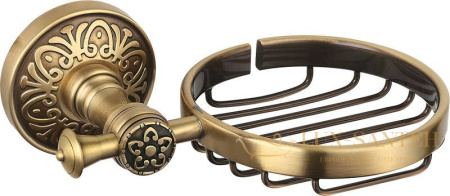 мыльница-решетка sanibano nilo h6600/25gold настенная, золото