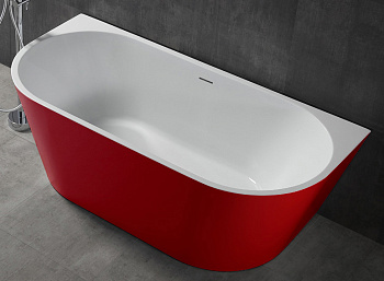 акриловая ванна abber ab9216-1.7r, цвет красный