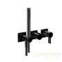 смеситель для душа встраиваемый gessi inverso rigato 73536.706, с душевым комплектом на 2 потребителя, black metal pvd