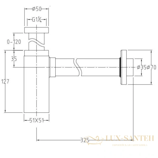 сифон allen brau infinity 5.21027-31 для раковины, черный матовый