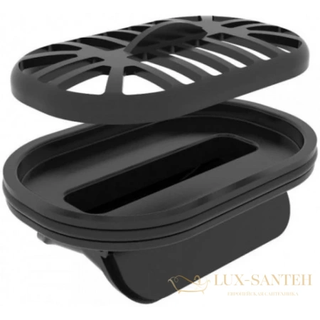 душевой канал bettoserb confluo frameless line 13701231 650 мм 2 в 1 с основой под плитку, матовый хром