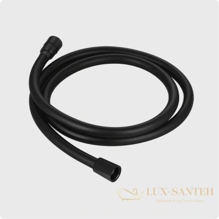 душевой шланг 1500 мм, aquame  aqm1502mb, с защитой от перекручивания, черный матовый