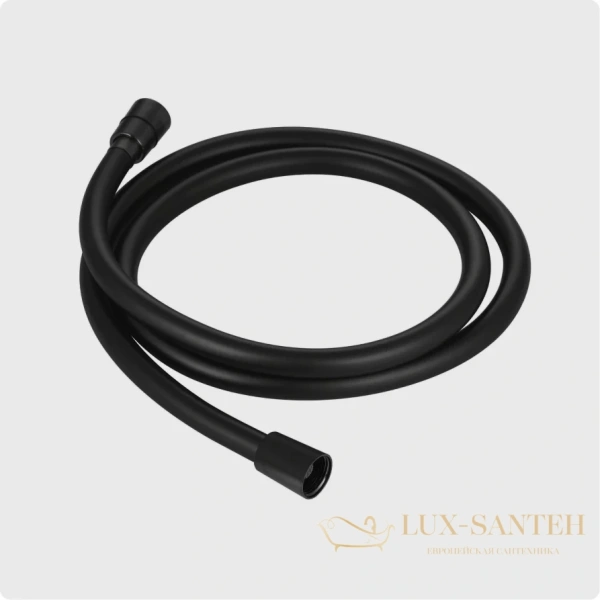 душевой шланг 1000 мм, aquame  aqm1501mb, с защитой от перекручивания, черный матовый