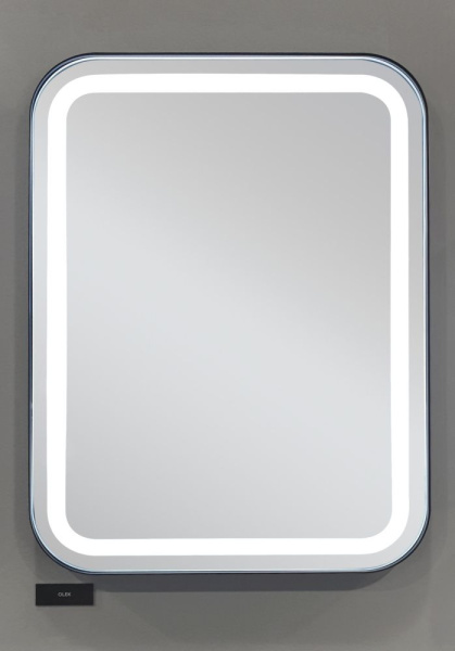 прямоугольное зеркало xpertials olekc 84354135-33975 60х80 см led свет, вкл/выкл с диммер, профиль глянцевый хром
