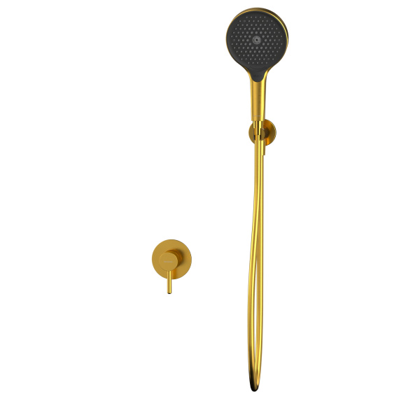 душевая система для душа скрытого монтажа whitecross y, yset02topglb, золото брашированное