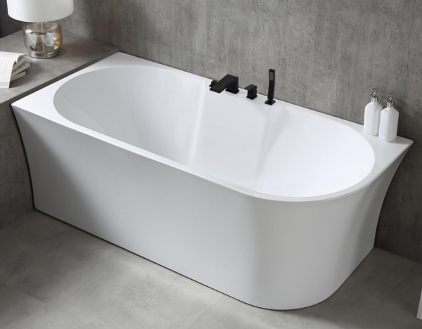 акриловая ванна abber ab9335-1.7 l, цвет белый