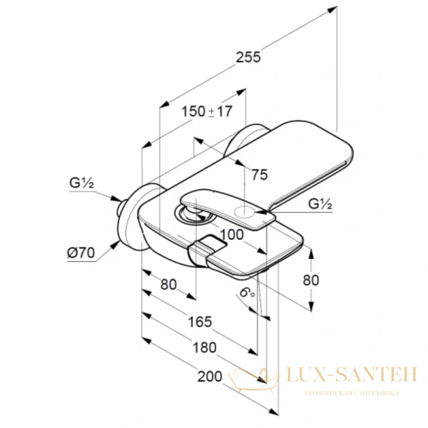смеситель kludi balance 524458775 для ванны, хром/черный матовый