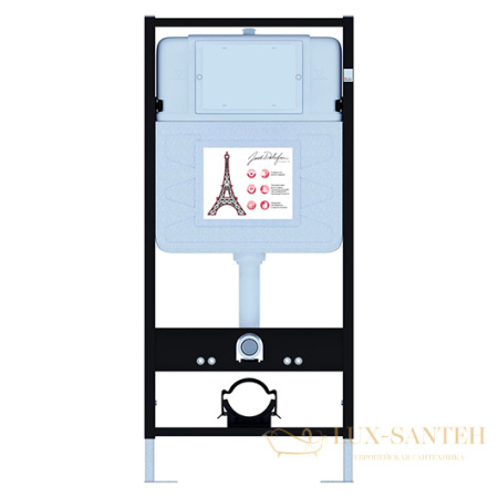 комплект jacob delafon odeon rive gauche edr103-00,  унитаз, инсталляция, сиденье микролифт, панель смыва, белый глянцевый