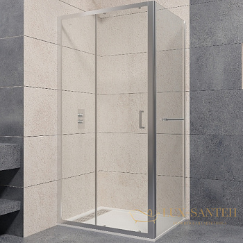 душевой уголок rgw passage 4108741170-11 pa-74-1 170x100, профиль хром, стекло прозрачное