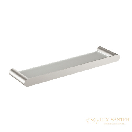 полка стеклянная timo saona 13072/13, никель брашированный