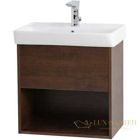 тумба под раковину belbagno neon neon-600-1c-so-rs 60 см подвесная, rovere scuro