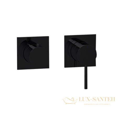 смеситель для душа встраиваемый almar modular e180191.mb, внешняя часть, на 2-3 выхода, черный матовый