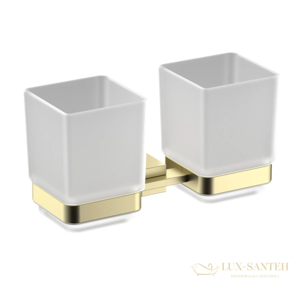 стакан для зубных щеток двойной timo selene 17034/17, золото матовое