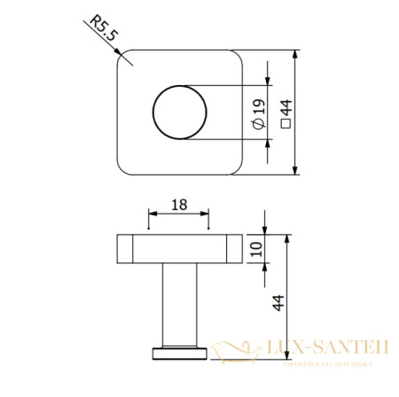 крючок  kludi vela s, 2598405, хром глянцевый