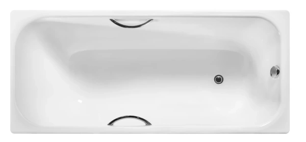 чугунная ванна wotte start 170x75 с отверстиями для ручек, start 1700x750ur, цвет белый