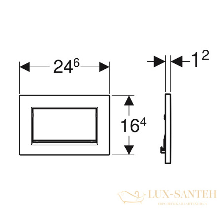 смывнaя клавиша geberit sigma30 115.893.ky.1, глянцевый хром