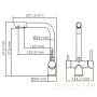 смеситель wasserkraft a8357 для кухни с подключением к фильтру, белый матовый