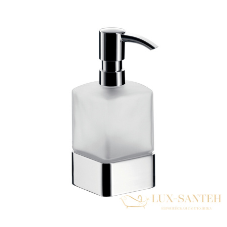 дозатор для жидкого мыла emco loft, 0521 001 02, колба сатинированное стекло, настольный, цвет хром