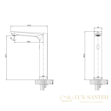 смеситель для раковины сенсорный lemark project lm4660ce, хром