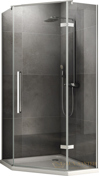 душевой уголок abber ewiges wasser ag05080, цвет хром