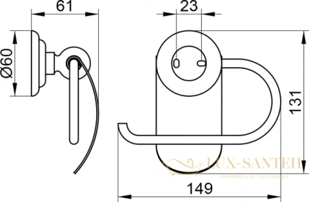 держатель туалетной бумаги keuco astor 02160010000